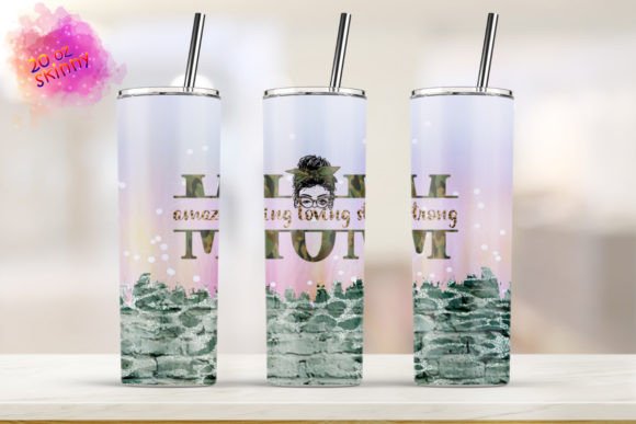 20oz Mom Camoufl Sublimation Graphics and Print Templates