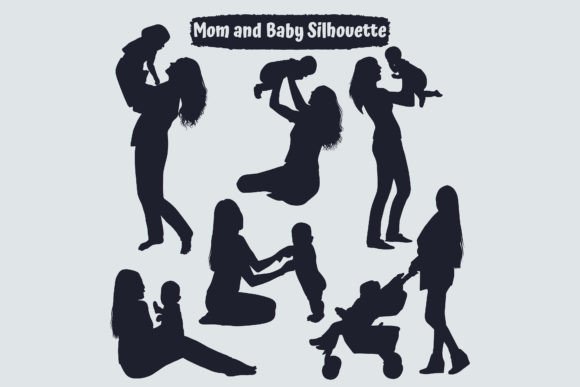 Mom and Baby Silhouettes Illustrator: Essential Graphics for Content Creators