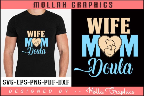 Wife Mom Doula Typography Design: Graphics and Print Templates Review